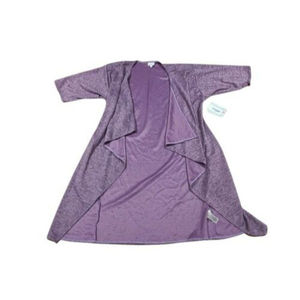 NWT Lularoe Shirley Open Kimono Purple Womens Size Small
